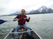 Brian canoing Jenny Lake